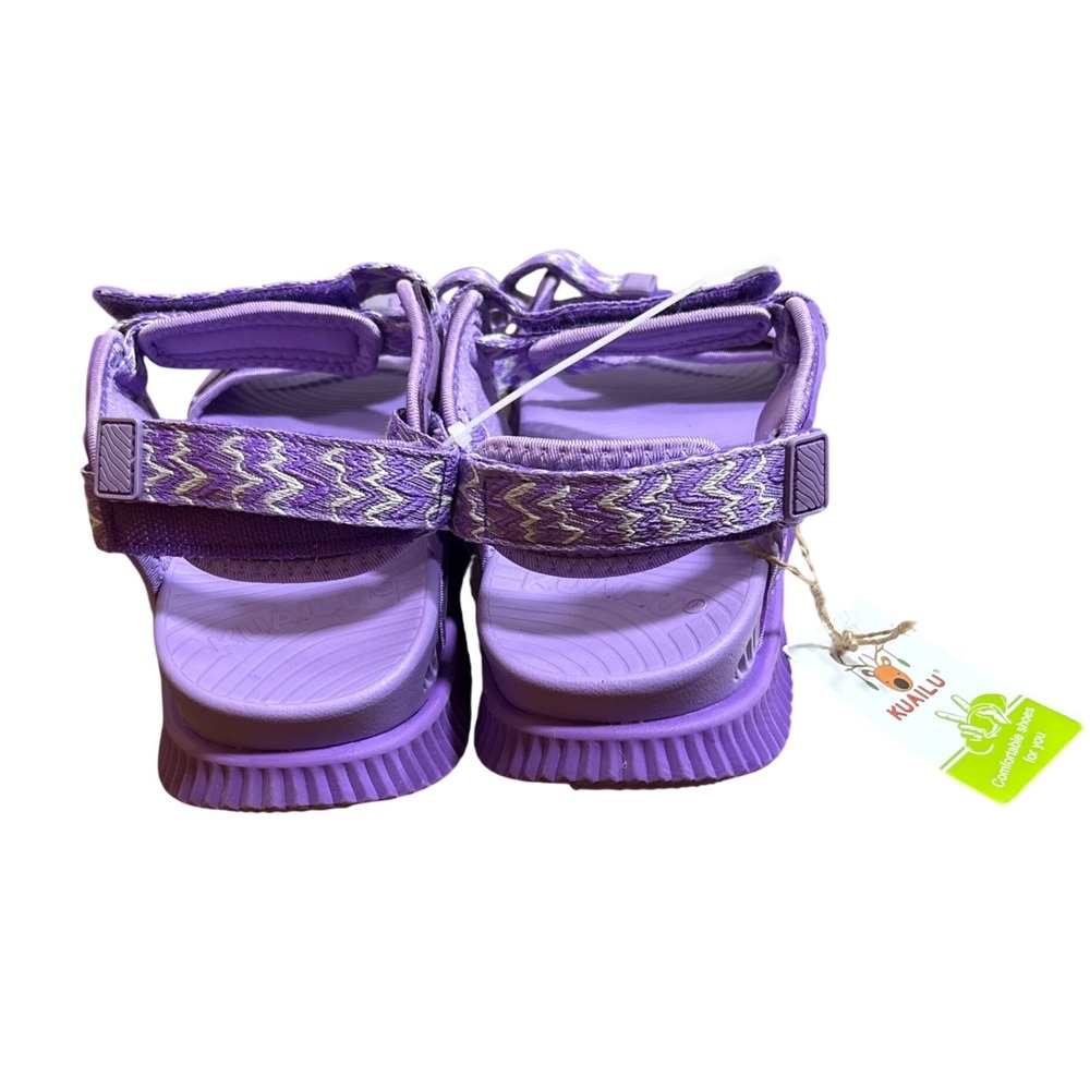 Kuailu Purple Athletic Strappy Sandals Women Size 9.5 Walking Hiking Comfort New - Picture 4 of 10